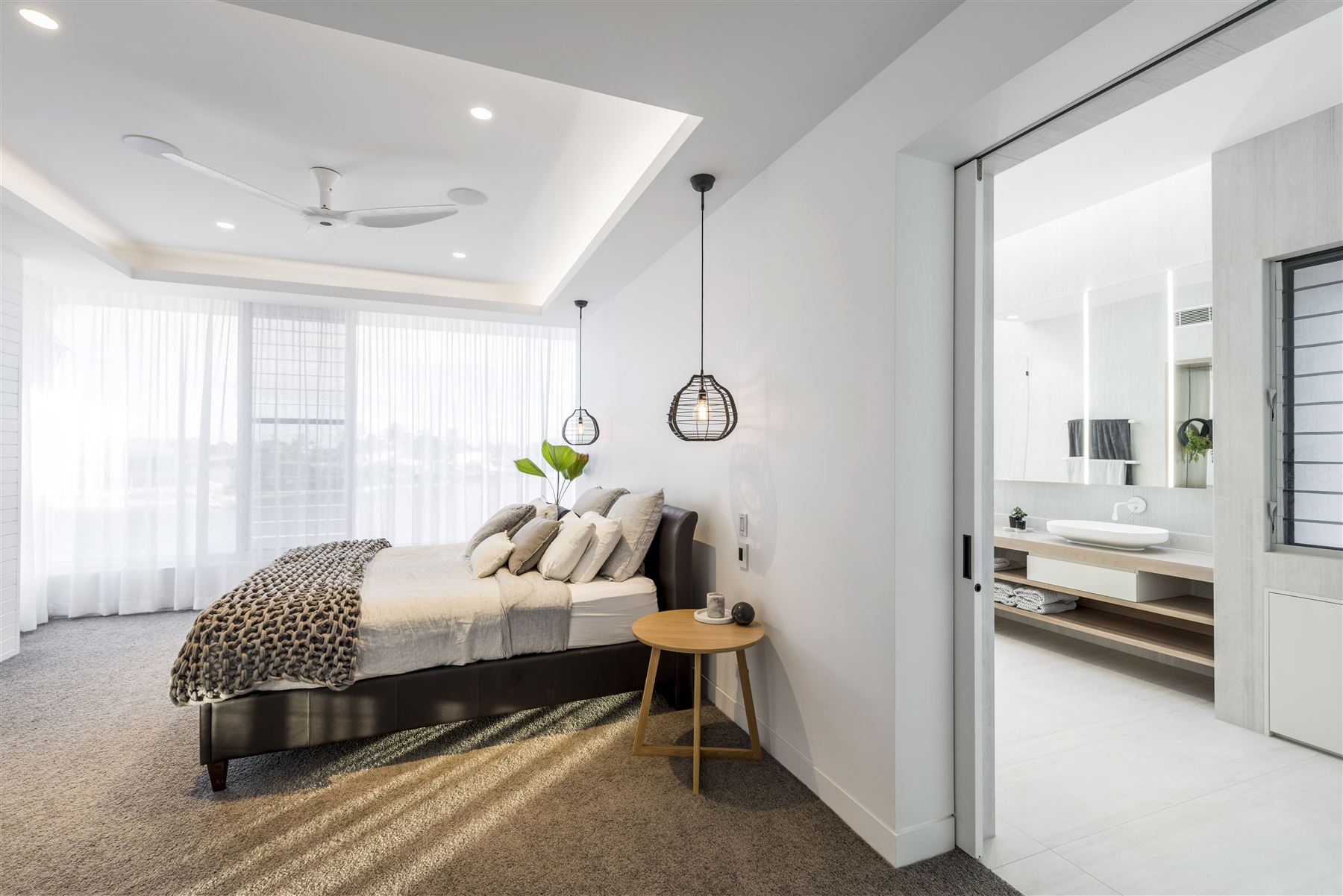 Wool carpet in a master bedroom