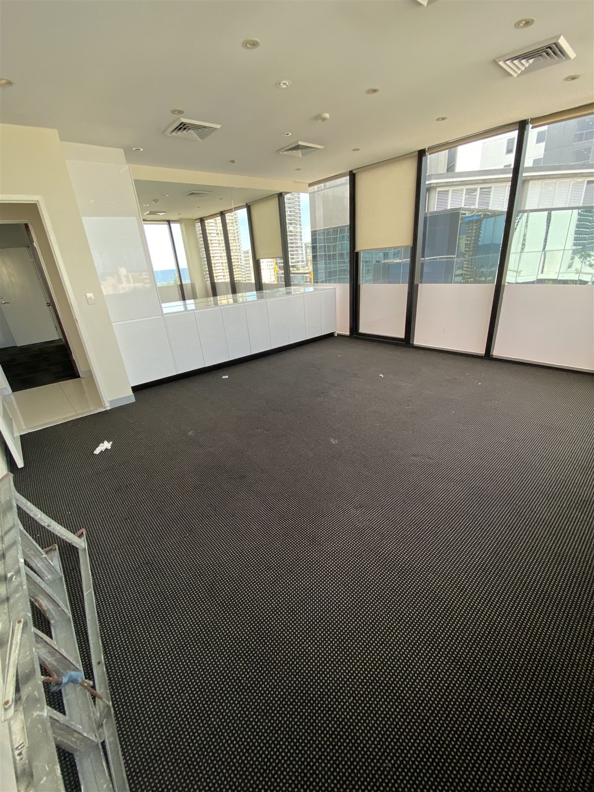 Carpet tiles in a commercial office